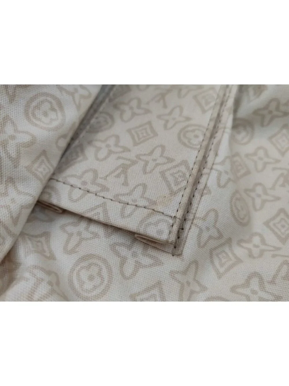Louis Vuitton Tote Cruise Line Taisienne PM Sable Leather Canvas Gold
